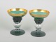 Theresienthal, pair of large wine glasses.