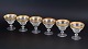 Theresienthal, set of six champagne coupes.