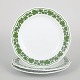 Meissen Vine Leaf Pattern, set of three lunch plates.