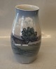Klosterkælderen presents: B&G 8790-247 Vase Landskape with farm house 22 cm B&G Porcelain