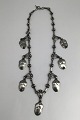 Georg Jensen Silver Necklace No. 37 (Green Agate) ...
