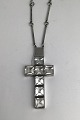Wiwen Nilsson Sterling Silver Necklace with Cross (Rock ...