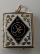 14 carat gold. Book with enamel.Charms / ...