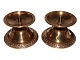 P. Iversen Brass FoundryPair of brass candlesticks ...