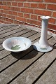 Beautiful and well-kept set bowl and candlestick with ...