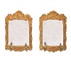 Pair of Danish mid 18th century gilt mirrors. Size: 67x44cm