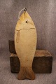 Old, Swedish wooden cutting board in the shape of a fish ...