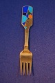 Michelsen Christmas fork 1990 of Danish gilt sterling silver
