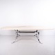 Large Vintage Oval Dining Table in Pink Marble and ...