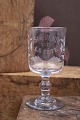 Old French souvenir wine glass with engraved writing and ...