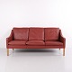 Osted Antik & Design presents: Børge Mogensen Model 2209 Vintage Leather Three Seater Sofa for Fredericia