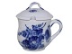 Blue Flower CurvedLidded mustard jar