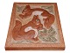 Bing & Grondahl stonewareRelief with two squirrels