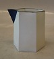 Angular pitcher 8.5 x 8.8 cm  blue decoration Signered ...
