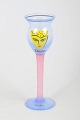 L'Art presents: Ulrica Hydman-Vallien for Kosta Boda, hand-painted art glass vase.