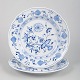 Meissen, Pair of Deep Dinner Plates in Blue Onion Pattern.