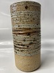 Antik Huset presents: Ceramic vase cylindrical with horizontal, incised grooves. Height 21 cm.