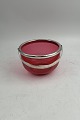 Antique Rubin Red / Rashberry Red Sugar Bowl with Silver ...