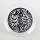 Ulrica Hydman-Vallien for Kosta Boda, large art glass dish.