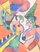 L'Art presents: Per F. Engström, watercolour, listed Swedish artist.