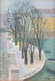 Harry Wichmann, oil painting, listed Swedish artist.