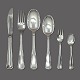 Antik Damgaard-Lauritsen presents: Cohr; Dobbeltriflet silver cutlery, complete for 12 persons, 89 pieces