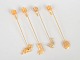 Andreas Mikkelsen for Georg Jensen, set of four Golden ...