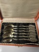 6 pcs. Gold plated silver coffee spoons / Salt ...