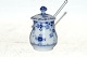 Rare Blue Fluted Half Lace, Mustard pot. Pre-1923
SOLD