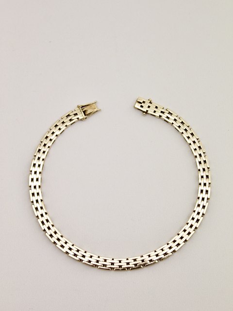 14 karat gold brick bracelet sold