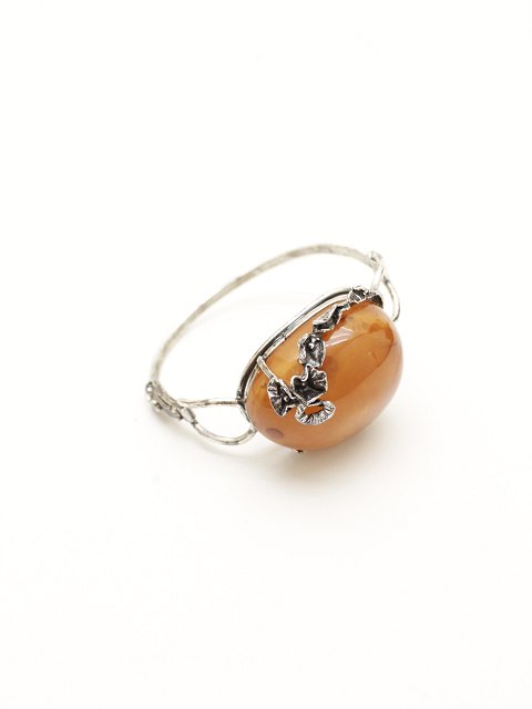 Sterling silver bracelet  with amber