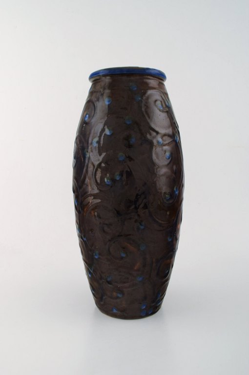 Kähler, Denmark, glazed stoneware vase in modern design.
1930/40 s.