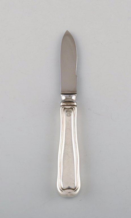 Sjælden Georg Jensen Dobbeltriflet østerskniv i sterlingsølv og rustfrit stål.