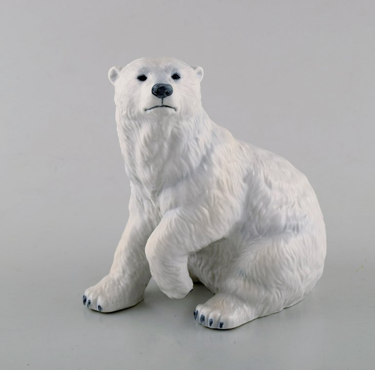 Allan Therkelsen for Royal Copenhagen. Rare porcelain figurine model 355. Polar 
bear.