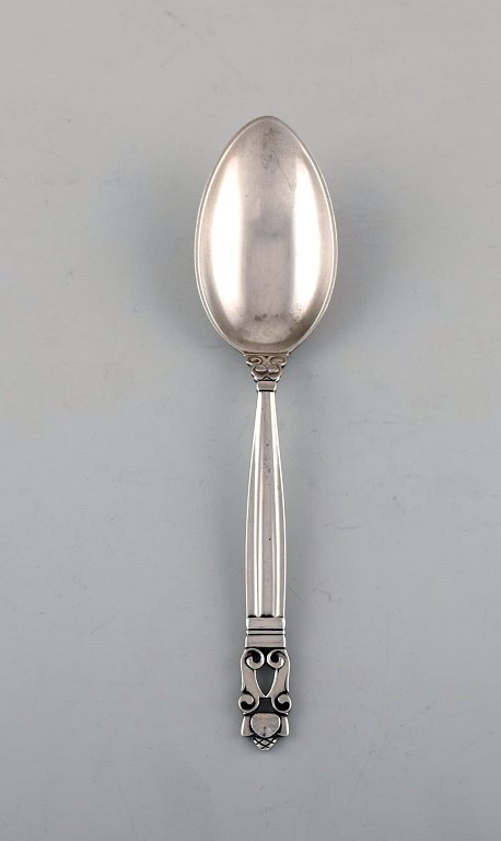 Georg Jensen "Acorn" dessert spoon in sterling silver. Two pieces in stock.
