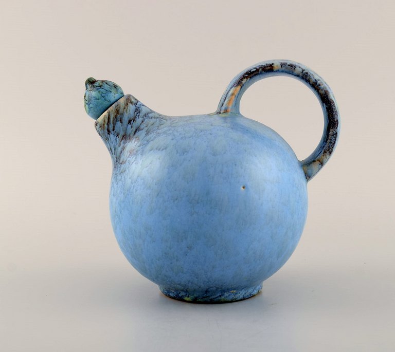 Michael Andersen, Denmark. Teapot in glazed ceramics. Beautiful turquoise glaze. 
1950