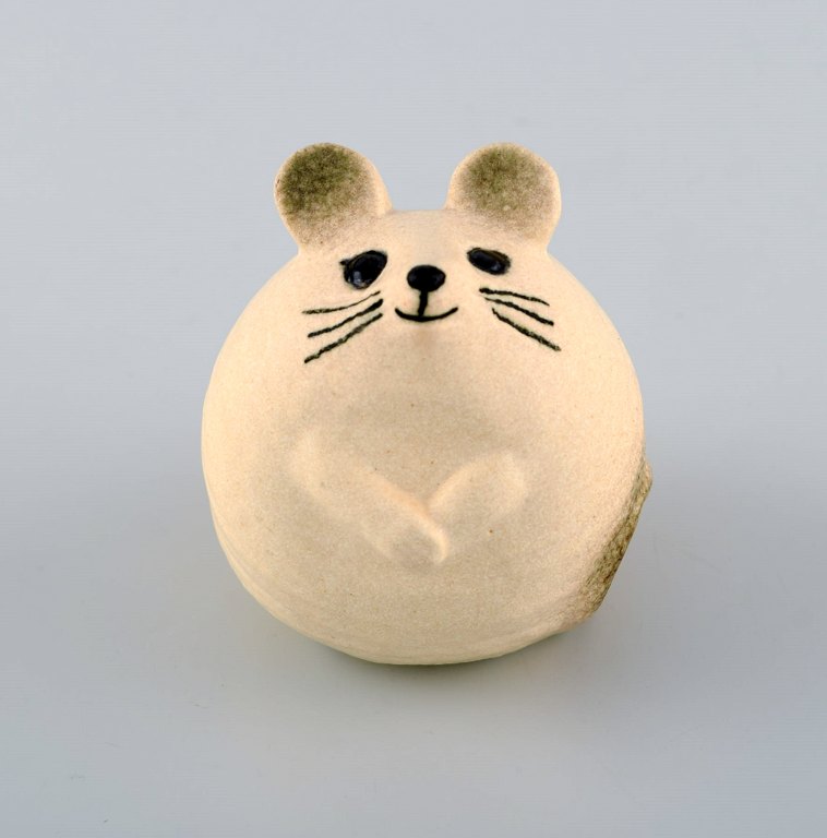 Lisa Larson for Gustavsberg. Rare mouse in glazed ceramics. Late 20th century.
