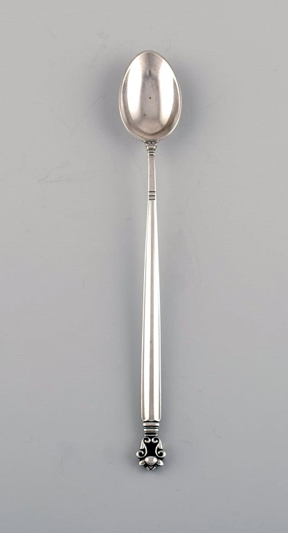 Georg Jensen Acorn ice tea spoon in sterling silver.
