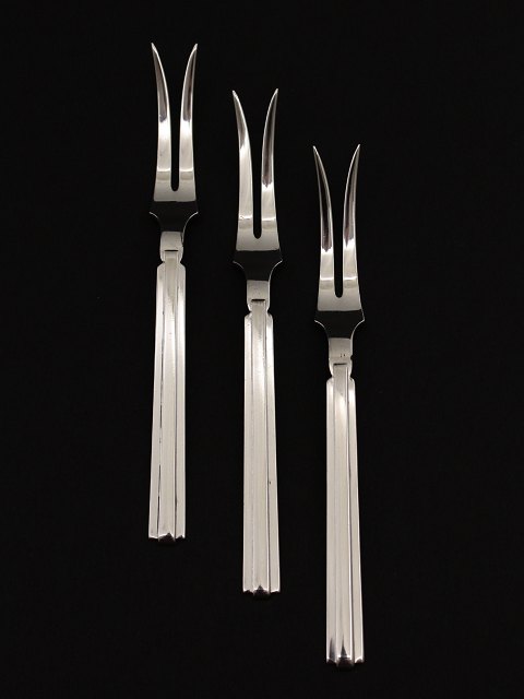 Hans Hansen sterling arvesølv no. 18 cold meat forks