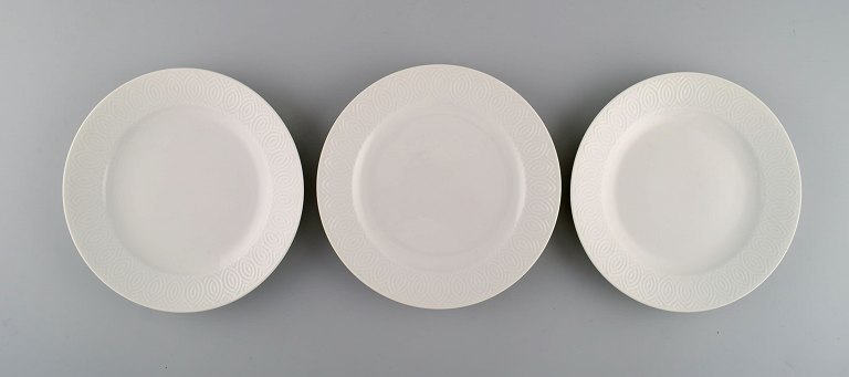 Royal Copenhagen. Salto Service, White. Three plates. 1960s.
