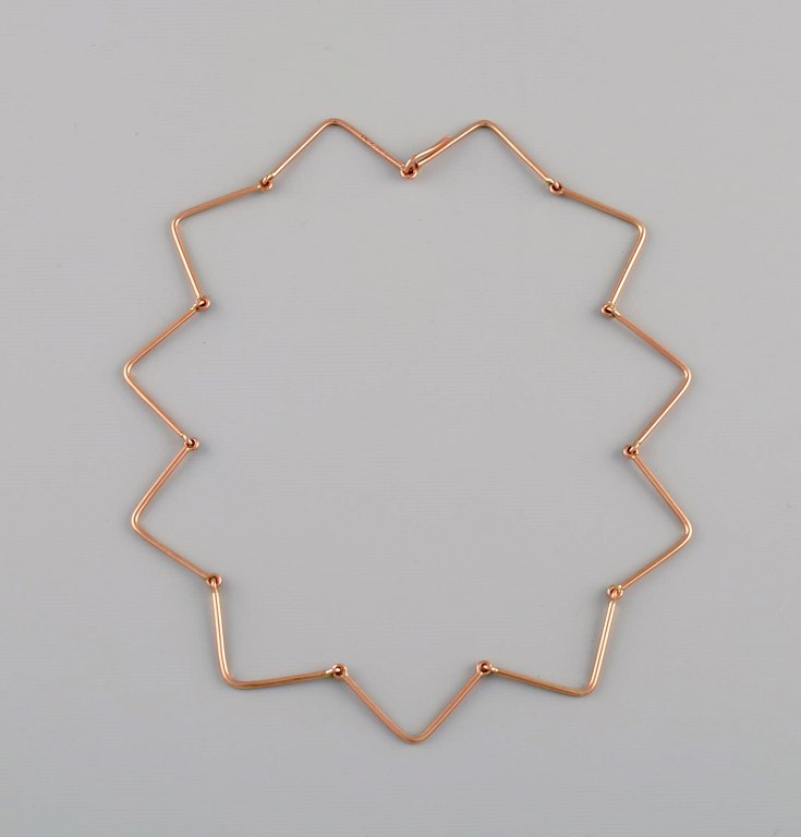 Bent Knudsen (1924-1996), Denmark. Modernist necklace in 14 carat gold. 1960s / 
70s.
