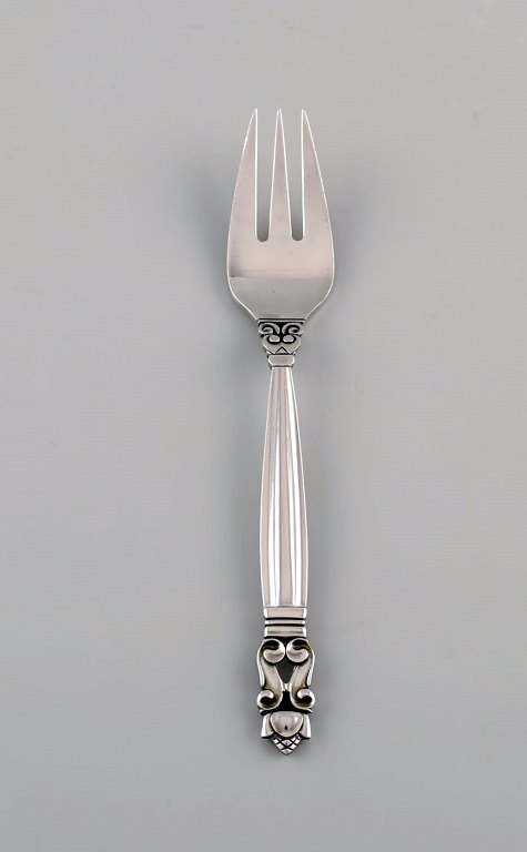 Georg Jensen Acorn fish fork in sterling silver. Ten pieces in stock
