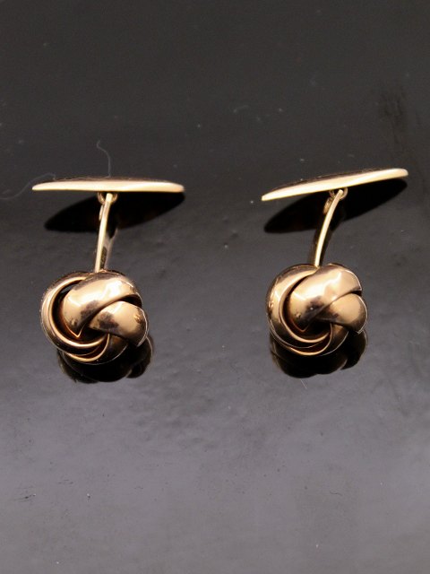 14 carat gold knot cufflinks