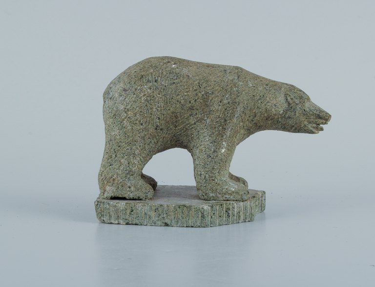 Greenlandica, figure of a polar bear carved in soapstone.