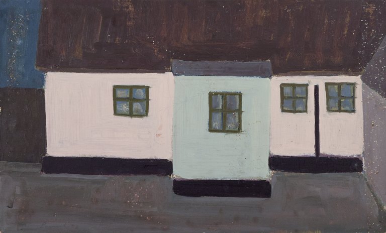 Scandinavian artist, oil on canvas.
House in modernist style.