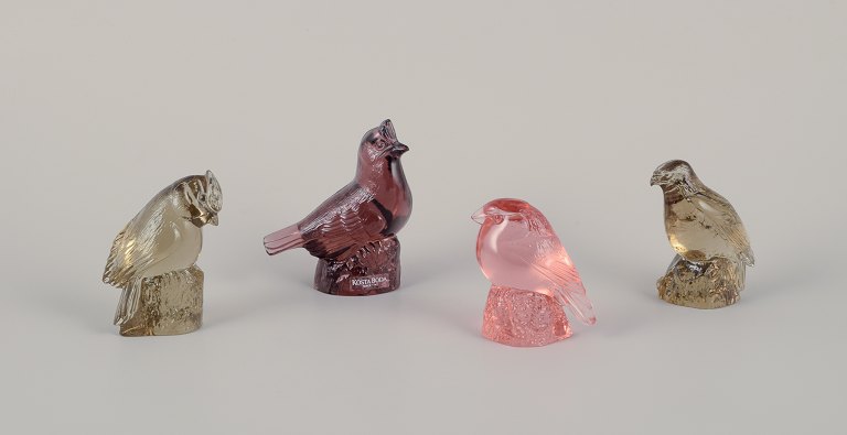 Paul Hoff for Kosta Boda / Svenskt Glas, four figurines in art glass.
WWF.