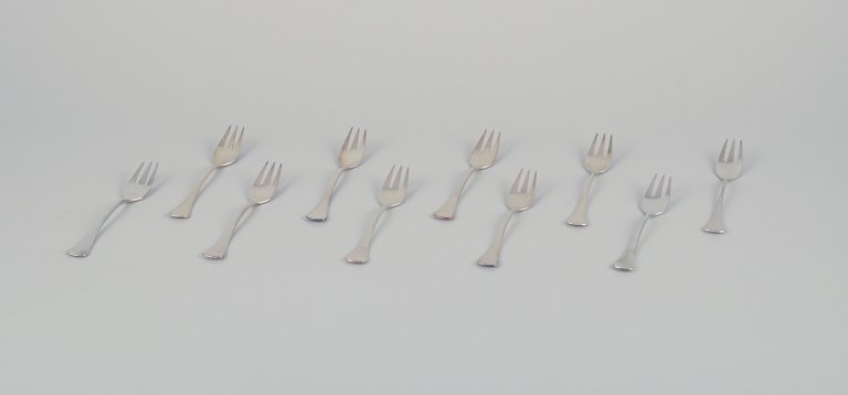 Horsens Silver. A set of ten pastry forks in 830 silver.