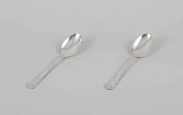 Cohr. Two dining spoons in 830 silver.