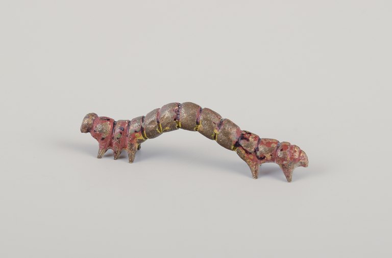 Vienna bronze, caterpillar, high-quality bronze figurine.