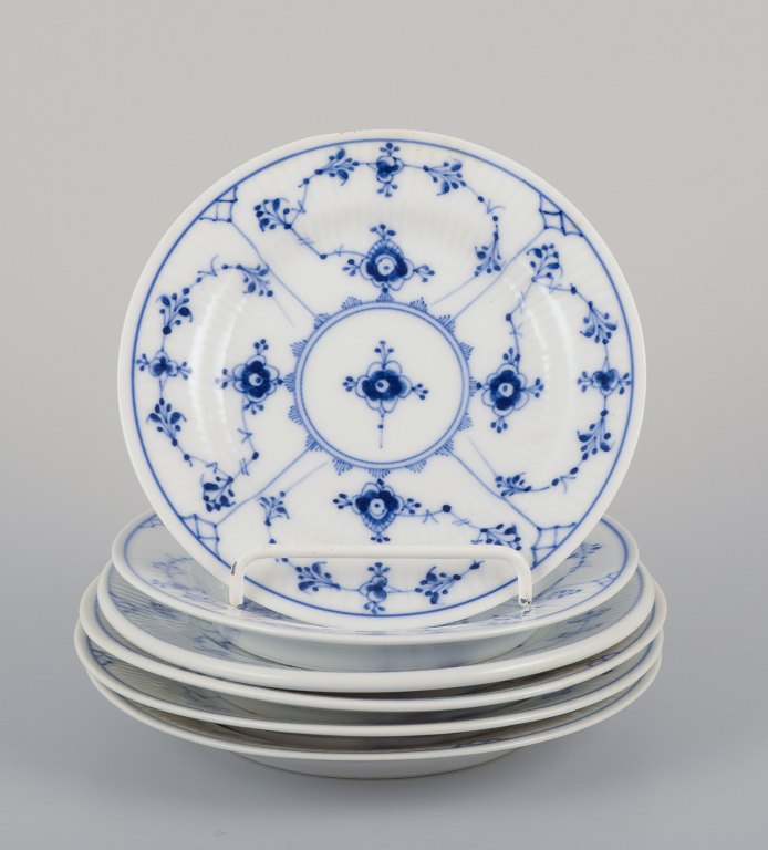 Royal Copenhagen Blue Fluted Plain. Six plates.